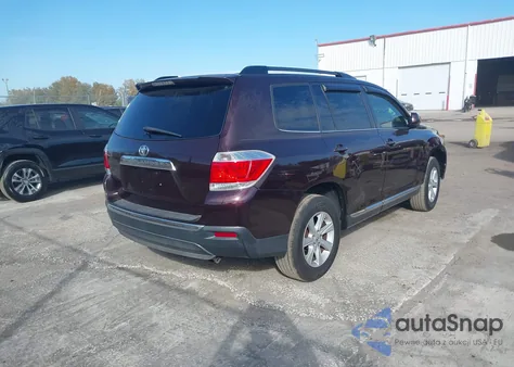 2013 Toyota Highlander Base Plus V6 z USA, uszkodzony, nr VIN 5TDZK3EH1DS112021